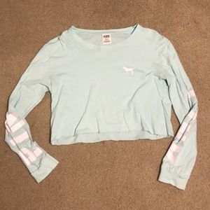 Mint green PINK crop top